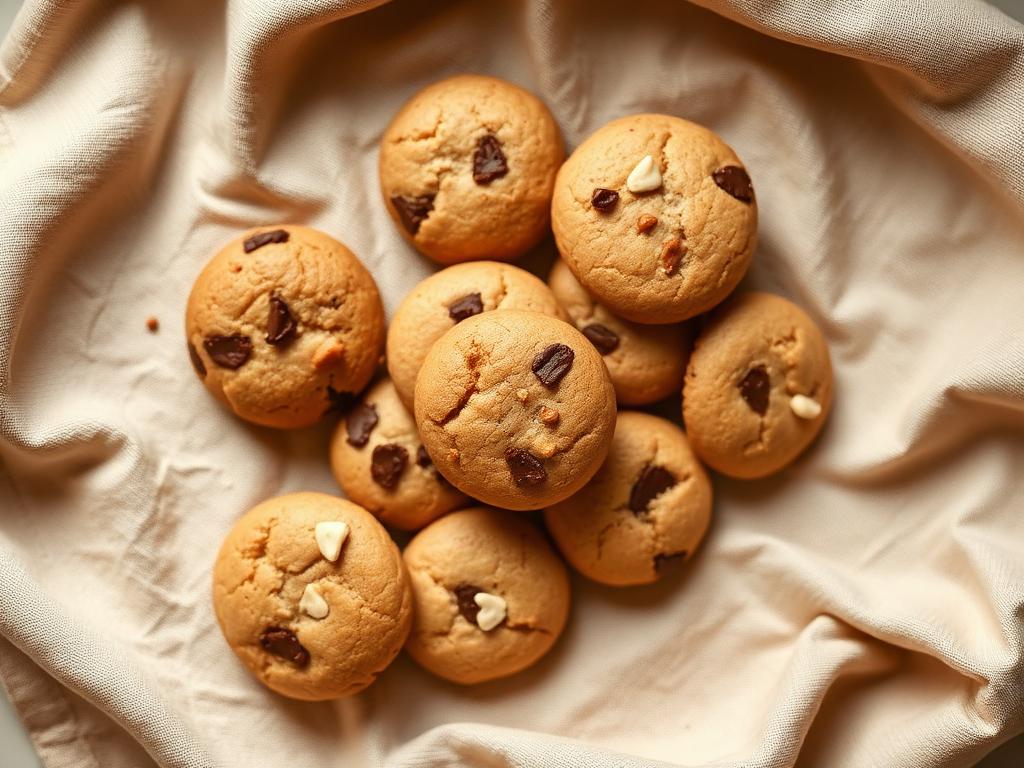 Assortment of freshly baked thick gourmet cookies
